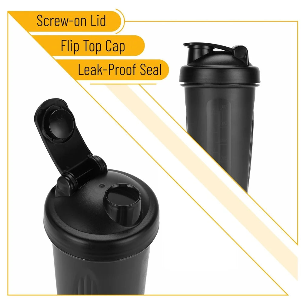 600ML Portable Protein Shaker Bottle