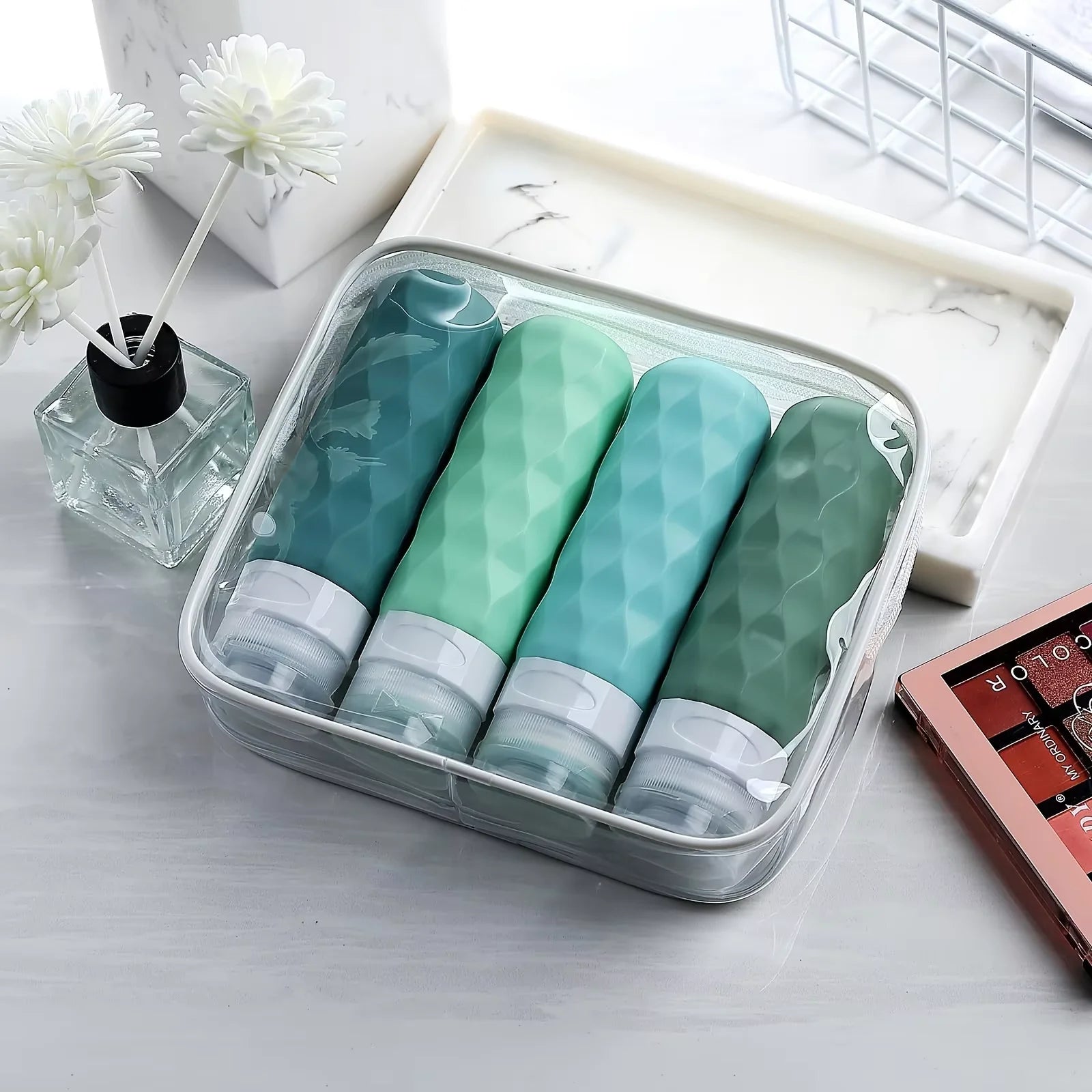 4-Piece Travel Bottles for Toiletries