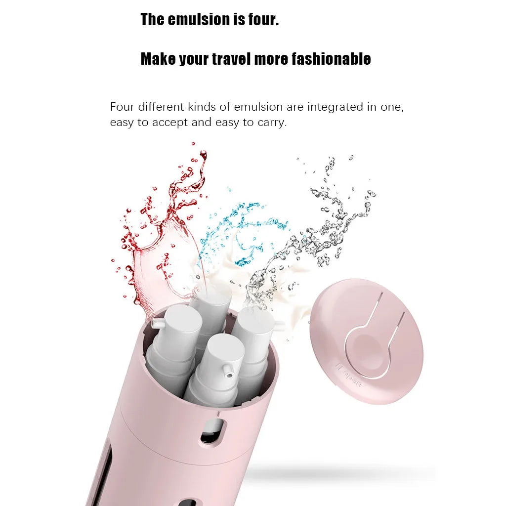 Travel Dispenser Split Bottle 4-in-1