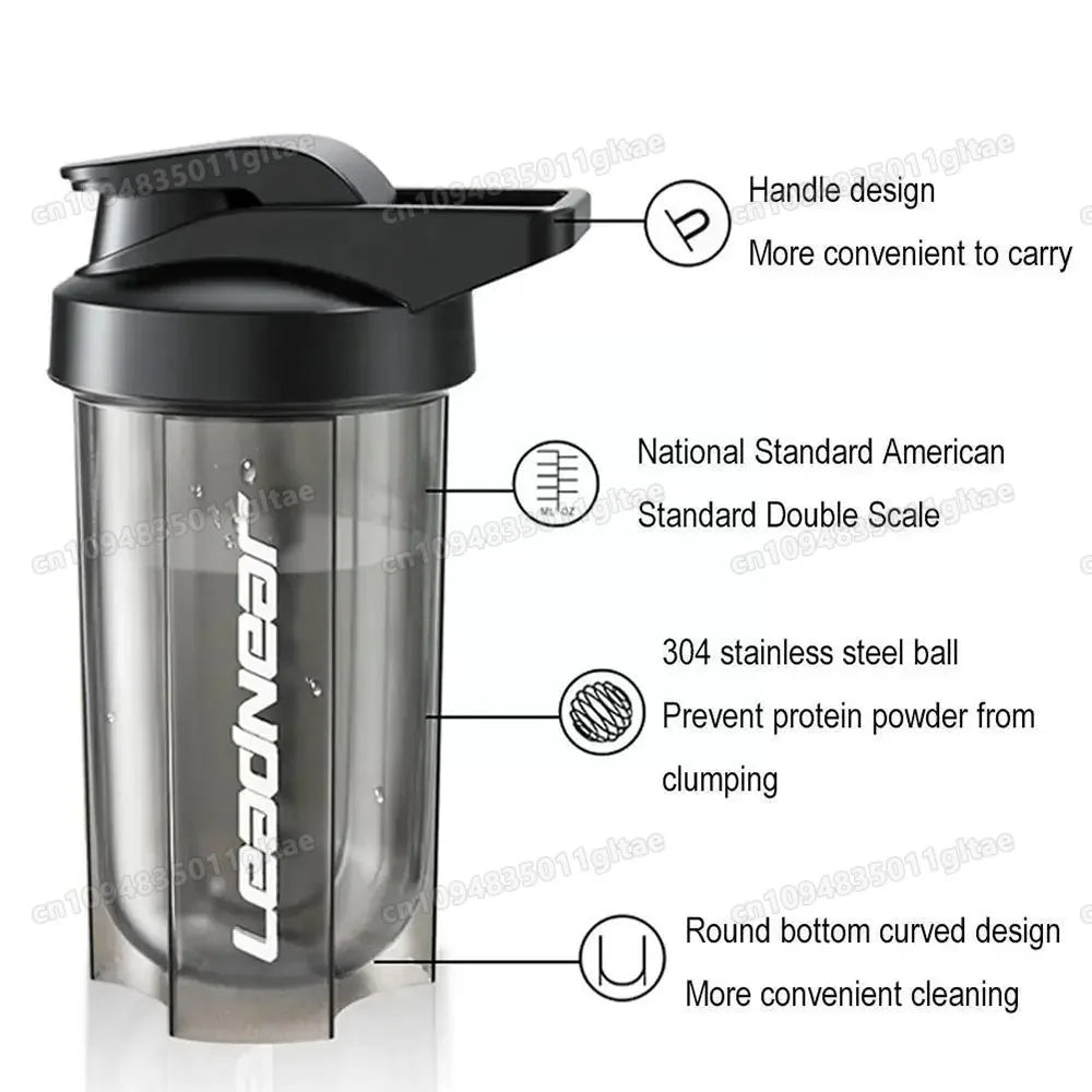 Portable Protein Powder Shaker Bottle