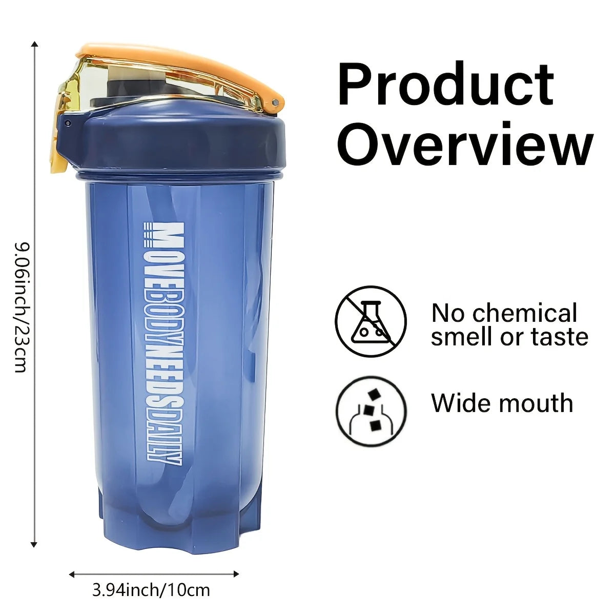 550ML Portable Protein Shaker Bottle