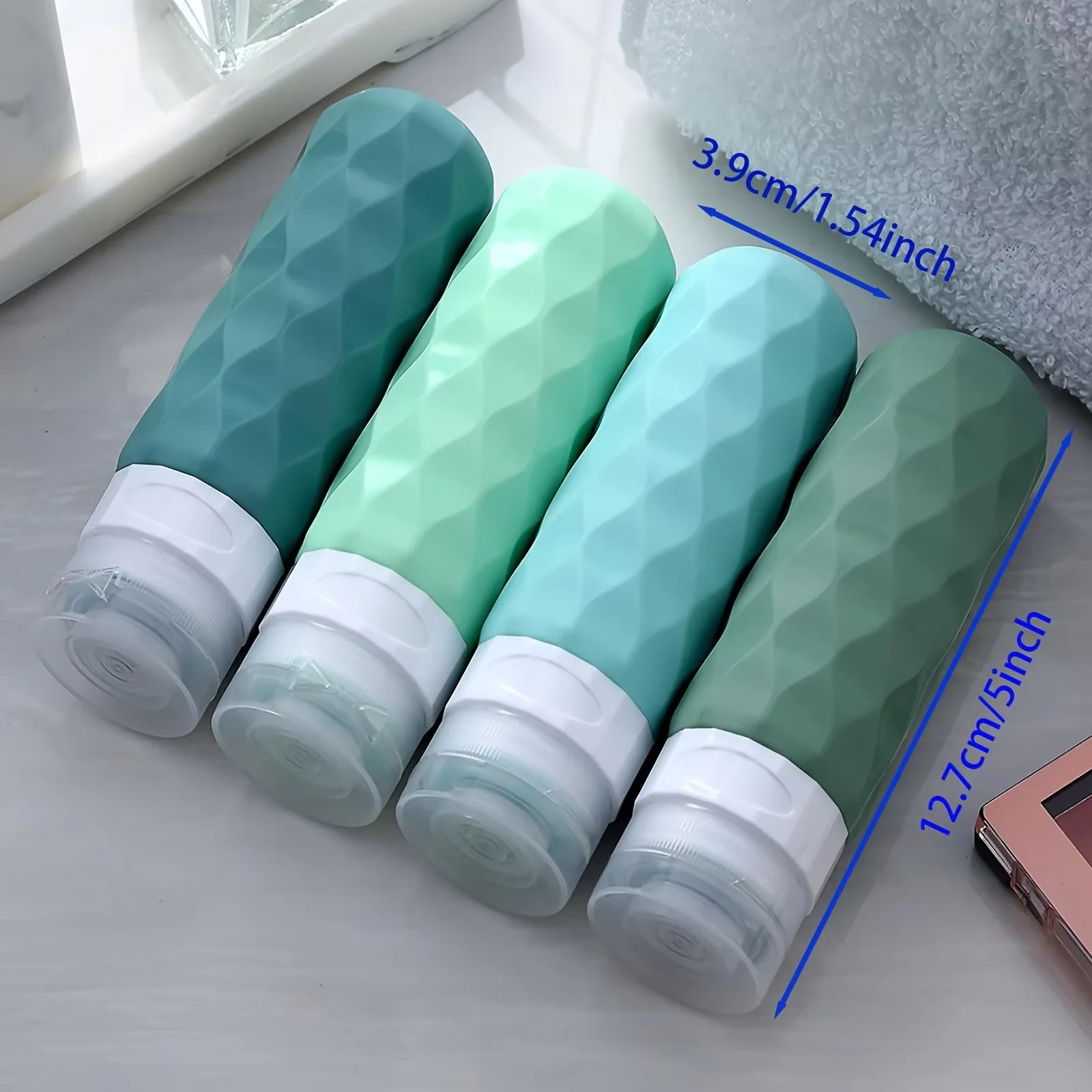 4-Piece Travel Bottles for Toiletries