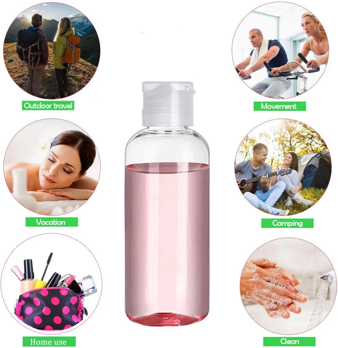 Clear Squeezable Travel Bottles