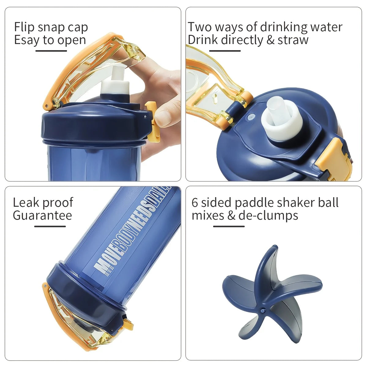 550ML Portable Protein Shaker Bottle