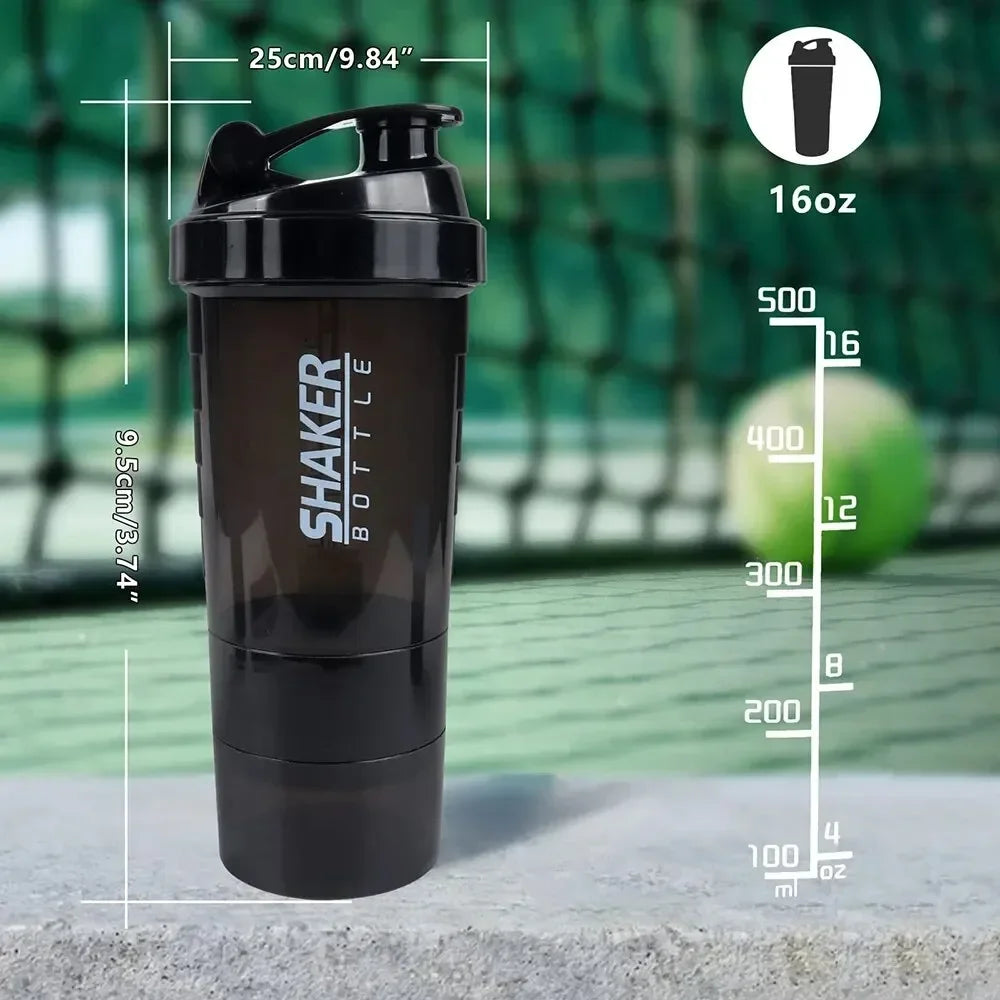 3 Layer Protein Shaker Bottle
