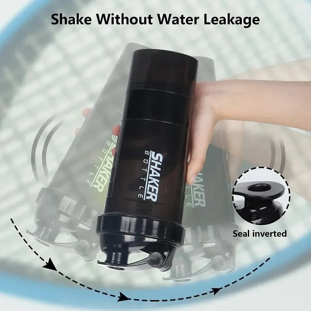 3 Layer Protein Shaker Bottle