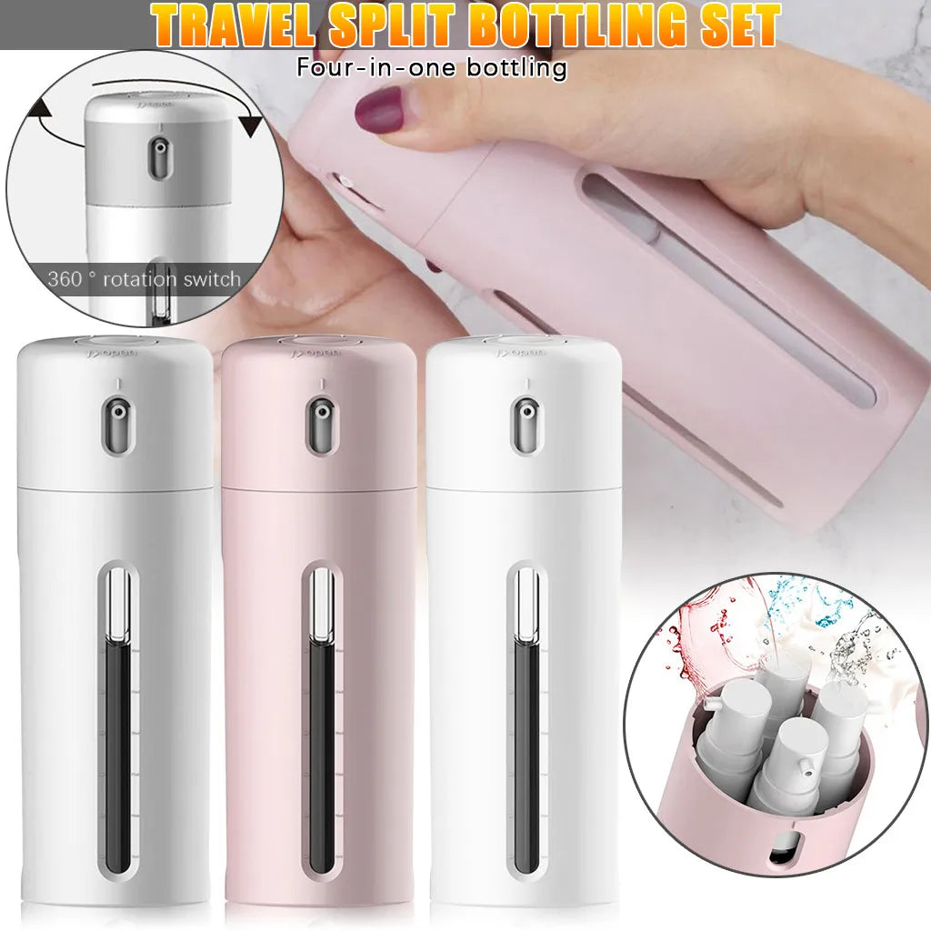 Travel Dispenser Split Bottle 4-in-1